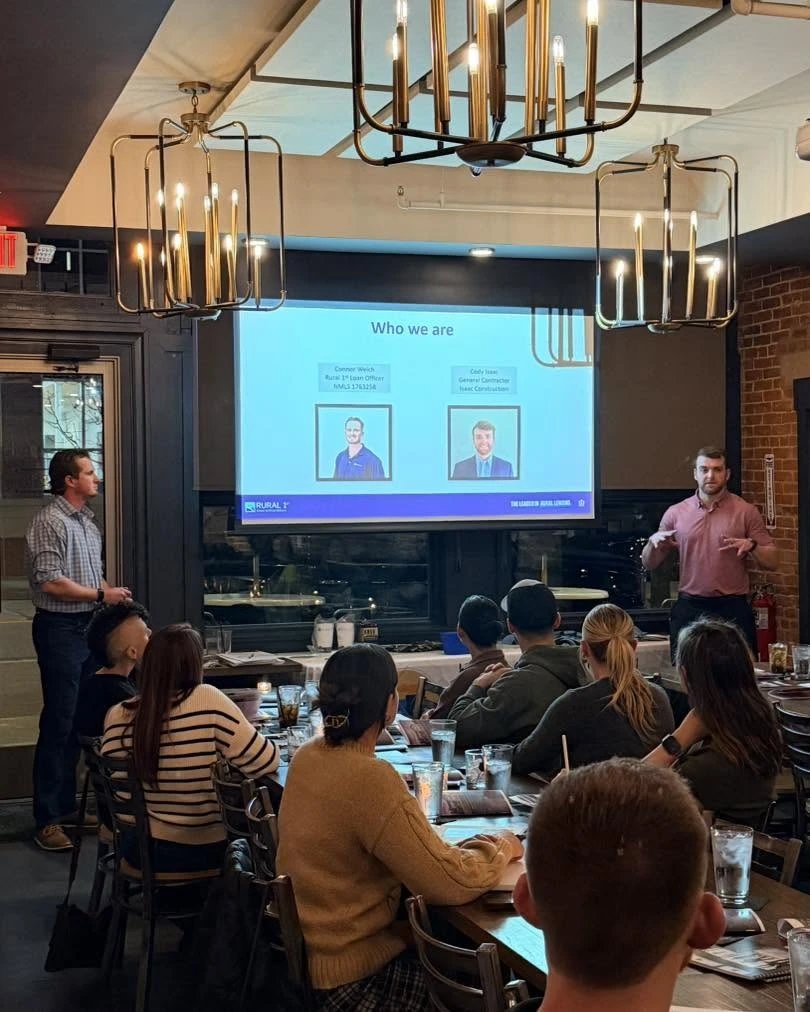 Cody Isaac presenting with a local lending partner